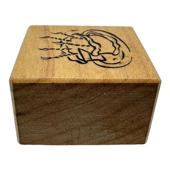 PSX Birthday Party Cake Candles Frosting Plate Wood Mounted Rubber Stamp B-2920 - Picture 4 of 5